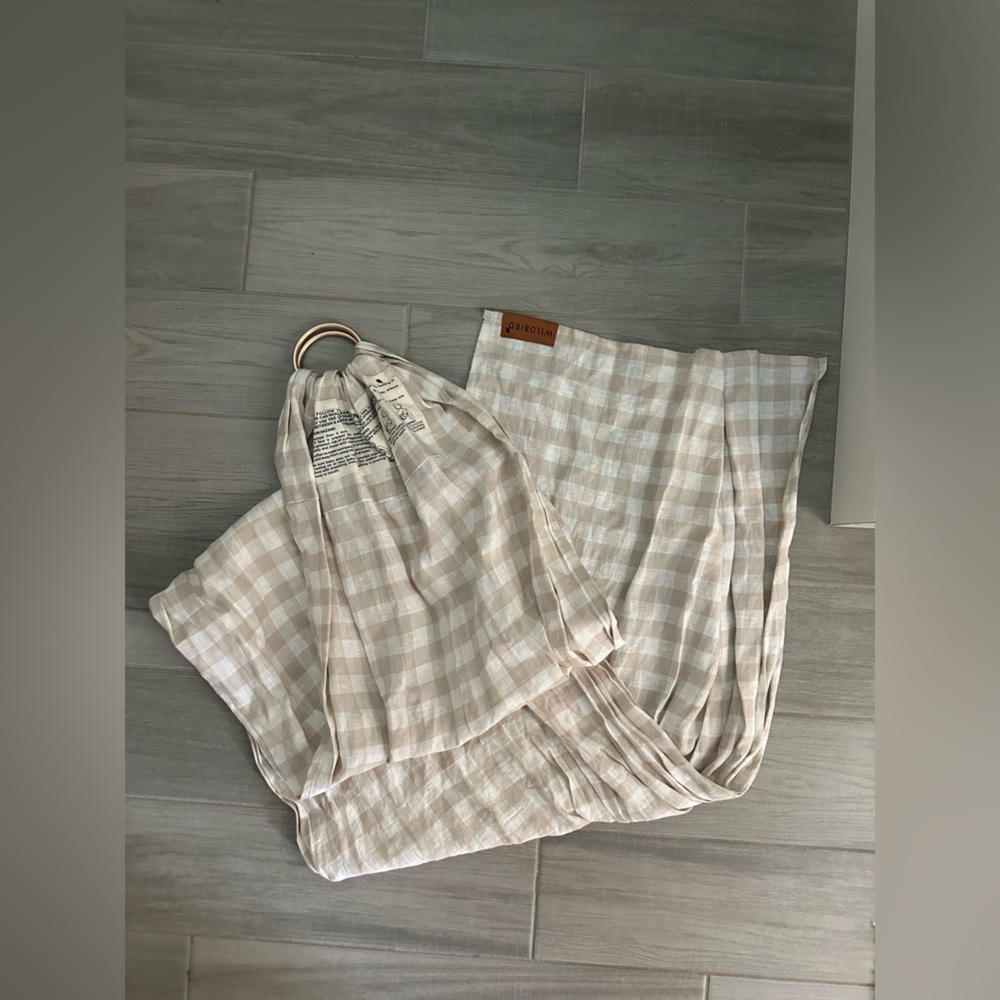 Wildbird Linen Ring Sling - Checkered Print